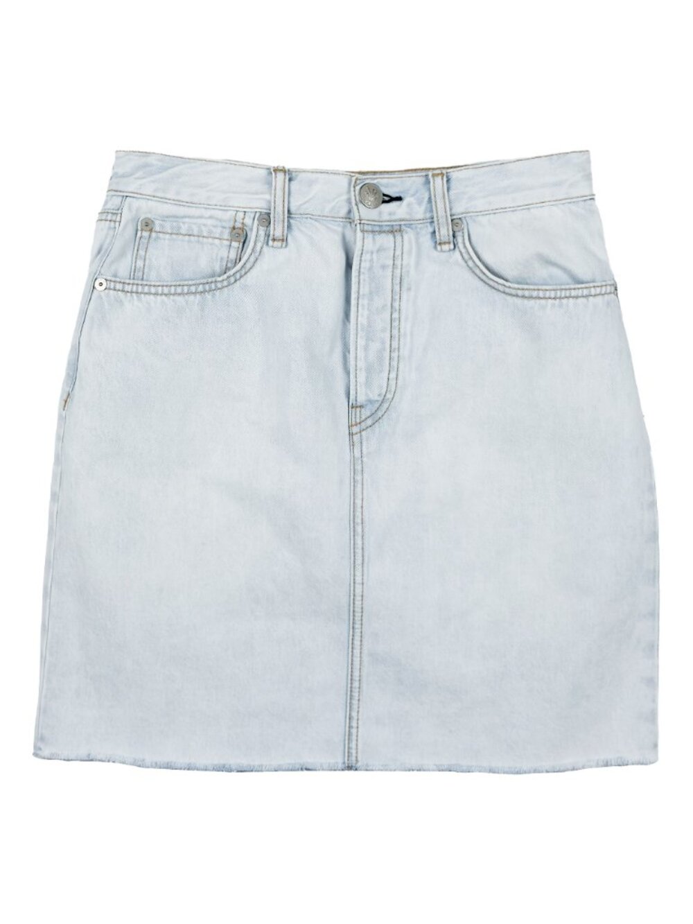 Rag & Bone High Rise Raw Hem Mini Skirt 28 Primrose WDD22S1B31K3 - Picture 2 of 12